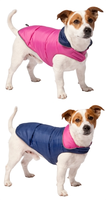 Adori Hondenjas Omkeerbaar Roze&blauw   Hondenkleding   45 Cm