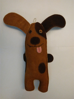 Adori Speelgoed Suede Hond   Hondenspeelgoed   22x12 Cm Bruin