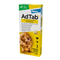 Adtab Anti Vlo Kauwtabletten Voor De Hond +11 22kg (450mg)   2 Verpakkingen
