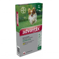 Advantix 40/200 Voor Honden Tot 4 Kg 2 X 4 Pipetten