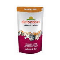 Almo Nature Orange Label Met Rundvlees 750 Gram Kattenbrokjes Par 5 Portions