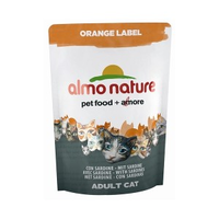 Almo Nature Orange Label Met Sardine 105 Gram Kattenbrokjes 6 Beutel À 105g