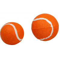 Grote Tennisbal Oranje Voor De Hond 10 Cm   3 Stuks