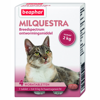 Beaphar Milquestra Ontwormingsmiddel Voor De Kat 2 X 2 Tabletten