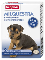 Beaphar Milquestra Ontwormingsmiddel Kleine Hond En Puppy 2 Tabletten