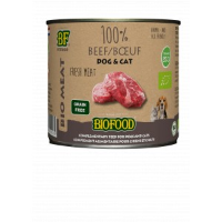 Bf Petfood Biofood Organic 100% Rundvlees Natvoer Hond & Kat (blik 200 G) 24 X 200 G