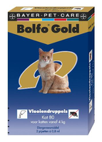 Bolfo Gold 80 Kat Vlooiendruppels 3 X 4 Pipetten