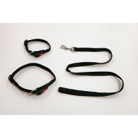 Brekz Nylon Halsband Of Looplijn Gevoerd Zwart Lijn 20 Mm X 120 Cm