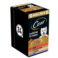 Cesar Cuisine In Saus Multipack Natvoer Hond Alukuipjes (150 G) Per 2 Verpakkingen (48 X 150gr)
