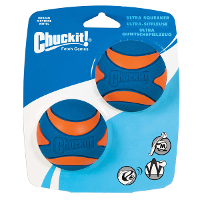 Chuckit Ultra Squeaker Ball Blauw&oranje   Hondenspeelgoed   M