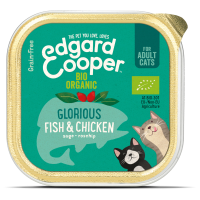 Edgard&cooper Kuipje Adult Biologisch 85 G   Kattenvoer   Kip&vis