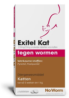 No Worm Exitel Kat Tegen Wormen 4 Tabletten