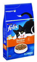 Felix Senior Sensations Kip, Granen, Groentensmaak Kattenvoer 2 X 4 Kg