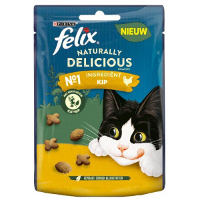 Felix Naturally Delicious Met Kip En Vleugje Kattenkruid Snacks 4 X 50 G