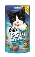Felix Party Mix Seaside Zalm , Koolvis , Forelsmaak Kattensnoep 60 Gr 4 X 60 G