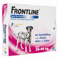 Frontline Spot On Hond L / 20 40 Kg 3 X 6 Pipetten