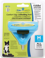 Furminator Furflex Dog Deshedding Tool   Hondenvachtkam   12x4.5x15.5 Cm Lichtblauw Alle Haartype Medium
