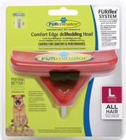 Furminator Furflex Dog Deshedding Tool   Hondenvachtkam   14x5x15.5 Cm Rood Alle Haartype Large