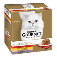 Gourmet Gold Hartig Torentje Multipack   Kattenvoer   Rund 8x85 G