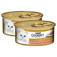 Gourmet Gold Fijne Hapjes Kattenvoer In Saus Met Kalkoen En Eend 2 Trays (48 X 85 G)