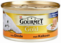 Gourmet Gold Mousse Met Kalkoen Kattenvoer (blik 85 G) 2 Trays (48 X 85 G)