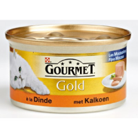 Gourmet Gold Mousse Met Kalkoen Kattenvoer (blik 85 G) 2 Trays (48 X 85 Gr)