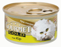 Gourmet Gold Mousse Met Kip Kattenvoer (blik 85 G) 1 Tray (24 X 85 G)