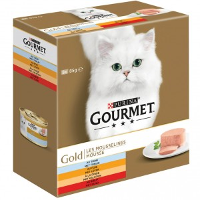 Gourmet Gold Mousse Rund   Kattenvoer   Mix 8x85 G