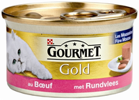 Gourmet Gold Mousse Met Rund Kattenvoer 2 Trays (48 X 85 G)