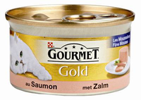 Gourmet Gold Mousse Met Zalm Kattenvoer (85 G) 1 Tray (24 X 85 G)