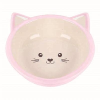Happy Pet Voerbak Kitten Roze / Creme 200 Ml