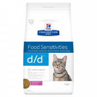 Hill's Prescription Diet D/d Food Sensitivities Kattenvoer Met Eend & Groene Erwten 1,5 Kg