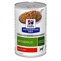 Hill's Prescription Diet Metabolic Weight Management Nat Hondenvoer Met Kip Blik 2 Trays (24 X 370 G)
