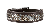 Hunter Halsband Voor Hond Arizona Zwart Nappaleer Zwart Onderlegd 35 39,5x42x2,6 Cm