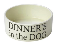 House Of Paws Voerbak Hond Dinner's In The Dog Creme #95;_15x15x5 Cm