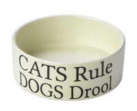 House Of Paws Voerbak Kat Cats Rule Dogs Drool 11x11x4 Cm