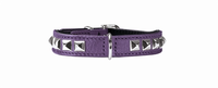 Hunter Halsband Voor Hond Rocky Petit Nappaleer Paars/zwart #95;_24x1,6 Cm