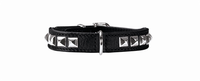 Hunter Halsband Voor Hond Rocky Petit Nappaleer Zwart/zwart #95;_24x1,6 Cm