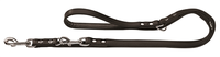 Hunter Looplijn Voor Hond Verstelbaar Basic Nickel Zwart Nappaleer Zwart Onderlegd #95;_1,8x100 Cm