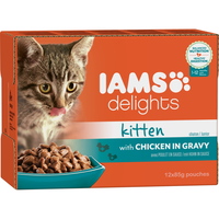 Iams Delights Kitten Met Kip In Gravy Natvoer Kat (12x85g) 48 X 85 G