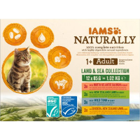 Iams Naturally Adult Land & Sea Collection In Gravy Natvoer Kat (12x85gr) 12 X 85 G