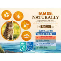 Iams Naturally Adult Sea Collection Natvoer Kat (12x85gr) 48 X 85 G