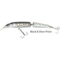 Lft Jointed Floating Minnow Black & Silver Prism 13 Cm