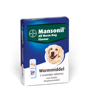 Mansonil All Worm Dog Tasty Bone Voor De Hond 6 Tabletten