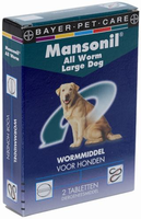 Mansonil All Worm Large Dog Flavour Voor De Hond 2 Tabletten