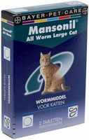 Mansonil Grote Kat All Worm Tabletten #95;_2 St