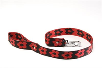 Hondenriem Fleur Rood / Zwart 40 Mmx100 Cm