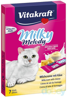 Vitakraft Milky Melody Melkcrème Met Kaas Kattensnack (7 X 10 G) 1 Verpakking
