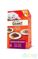 Gourmet Mon Petit Kleine Porties Kattenvoer Met Rund, Met Kalf, Met Lam 6x50g 8 X (6 X 50 G)