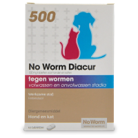 No Worm Diacur 500 Voor Hond En Kat 10 Tabletten